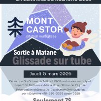 Jeudi 5 mars - Glissade au Mont-castor